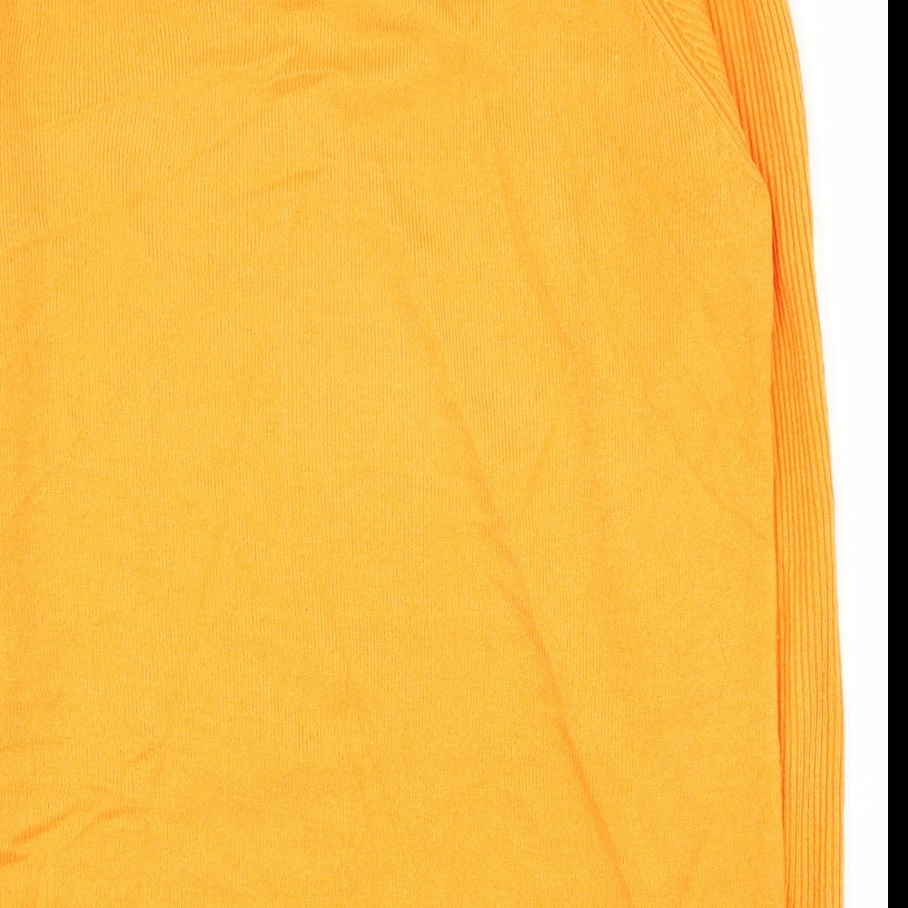 NEXT Womens Orange Round Neck Acrylic Pullover Jumper Size S