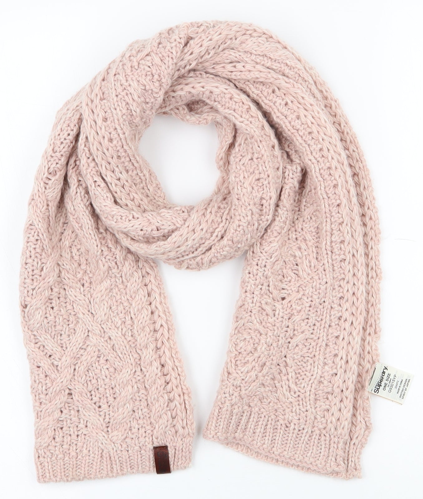Superdry Womens Pink Polyester Scarf