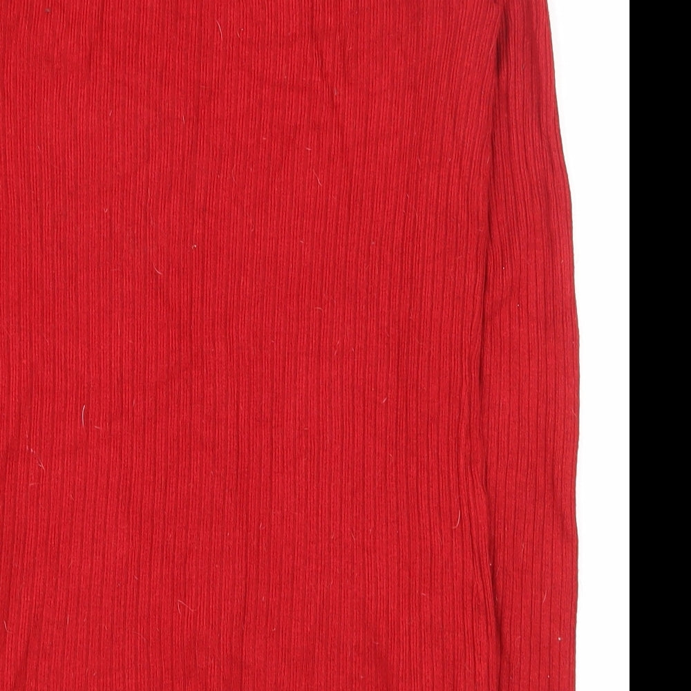 Atmosphere Womens Red Scoop Neck Viscose Pullover Jumper Size 14