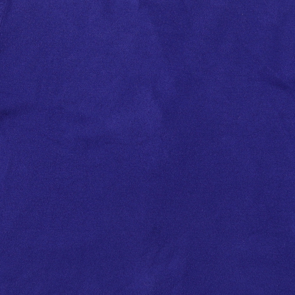 Bonmarché Womens Blue V-Neck Acrylic Cardigan Jumper Size 16