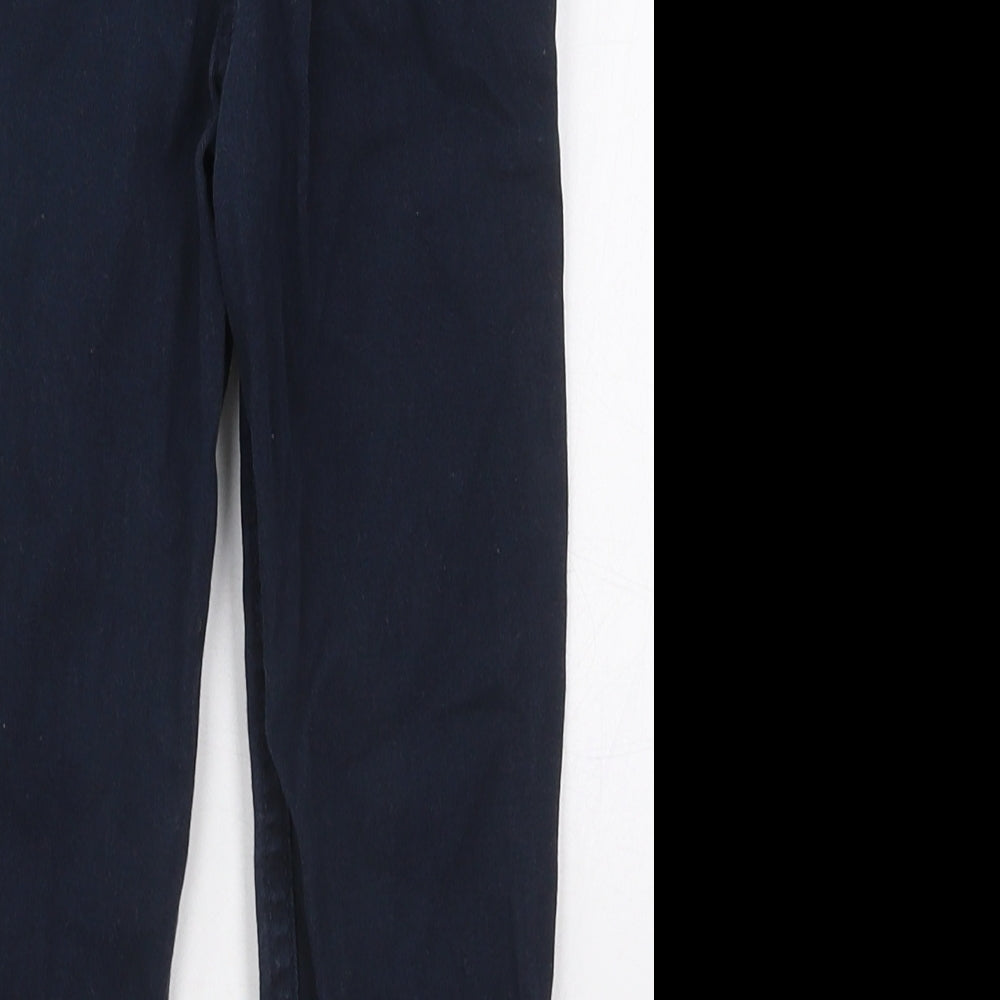 Pep&Co Boys Blue Cotton Cargo Trousers Size 3-4 Years Regular Drawstring