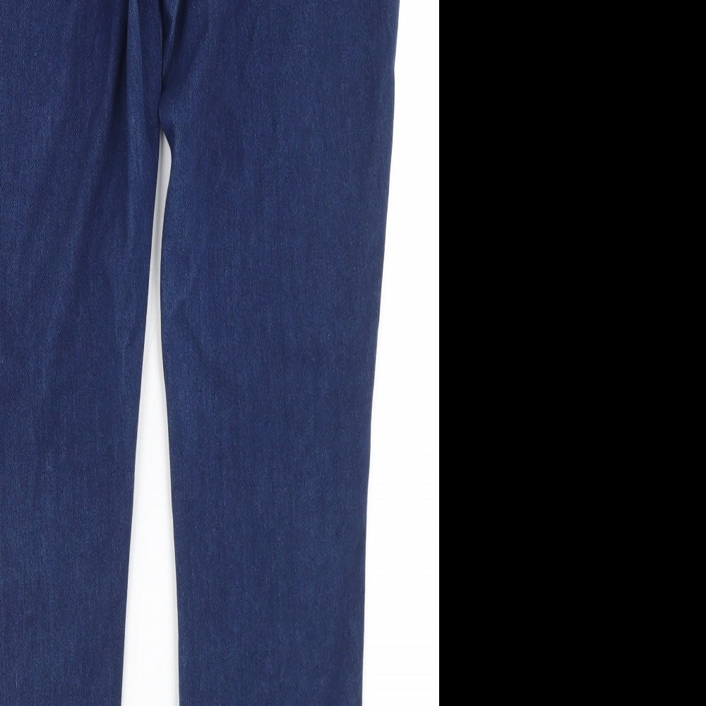 TU Womens Blue Cotton Jegging Jeans Size 14 L26 in Regular