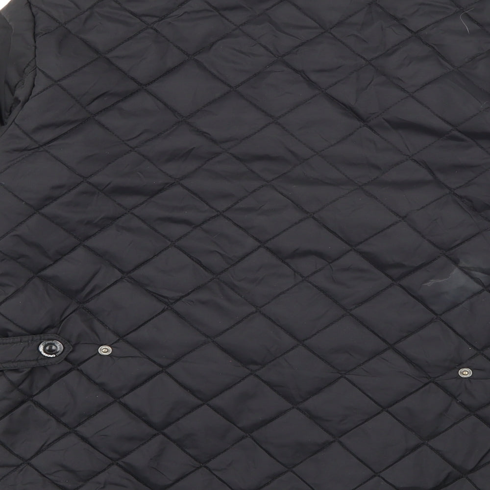 Crosshatch Mens Black Jacket Coat Size L Zip