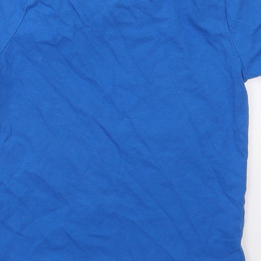 George Boys Blue Cotton Basic T-Shirt Size 3-4 Years Crew Neck Pullover - Cool Dude