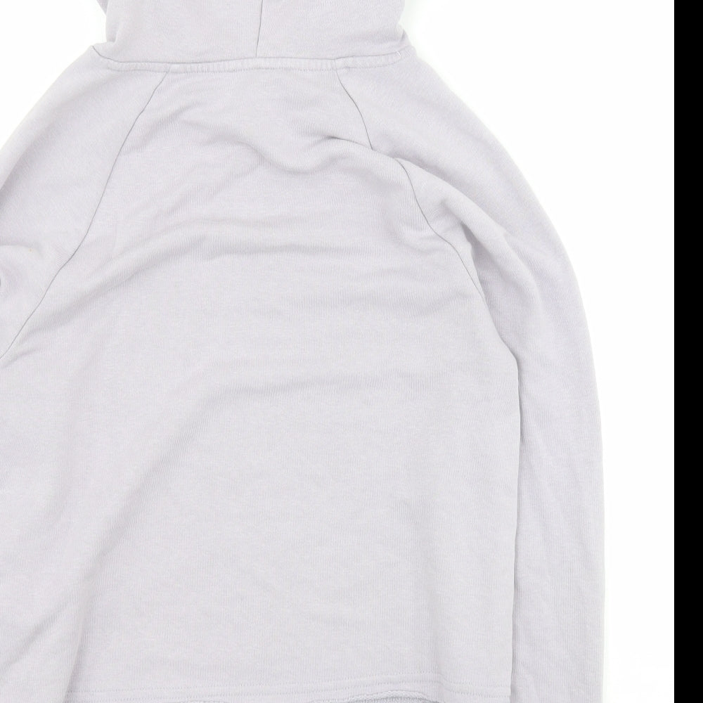 New Look Womens Purple Cotton Pullover Hoodie Size 10 Pullover - Cropped