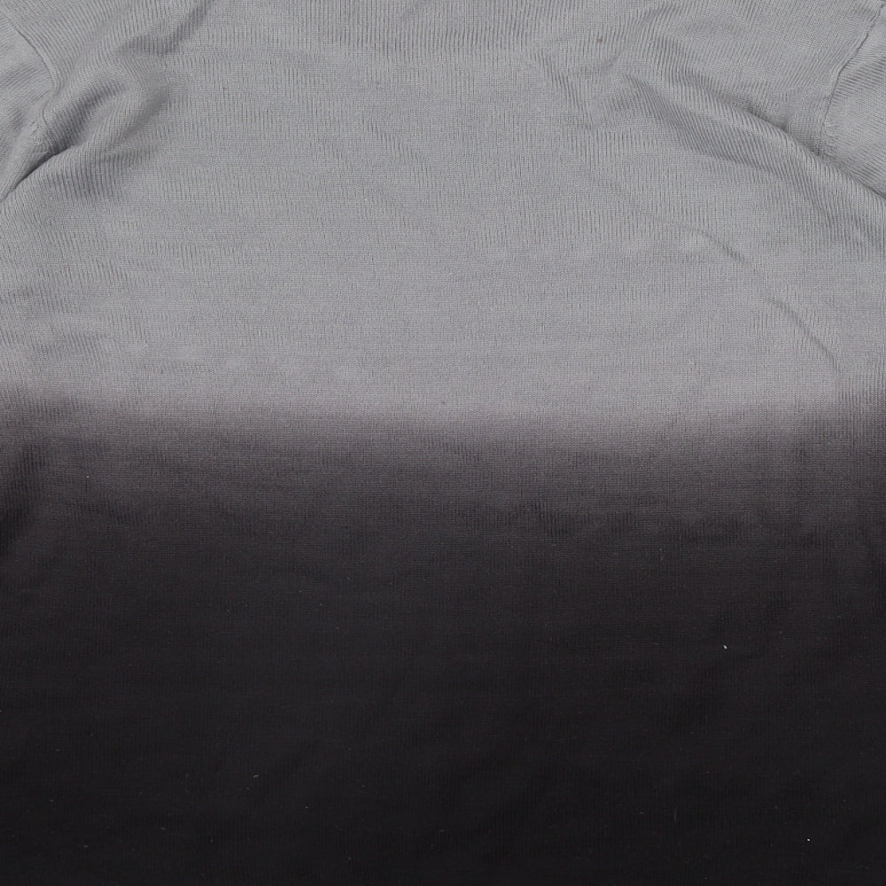 Fay Louise Womens Grey Round Neck Acrylic Pullover Jumper Size M