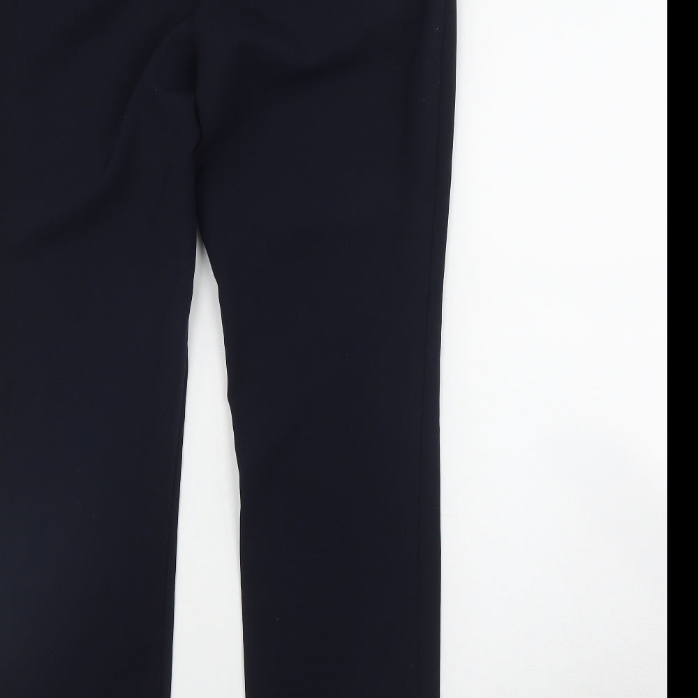 Dunnes Stores Womens Blue Polyester Trousers Size 8 L29 in Regular Zip