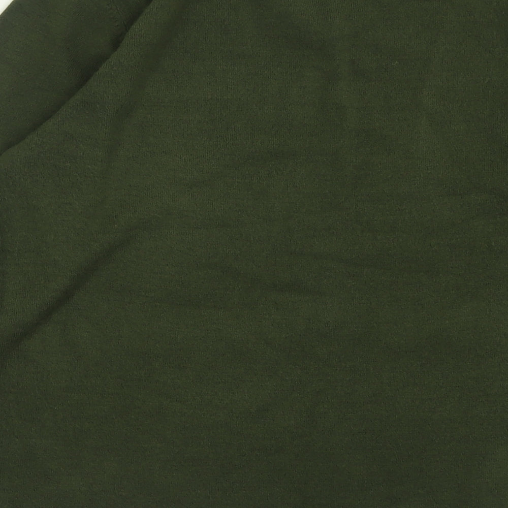 Marks and Spencer Mens Green V-Neck Acrylic Pullover Jumper Size S