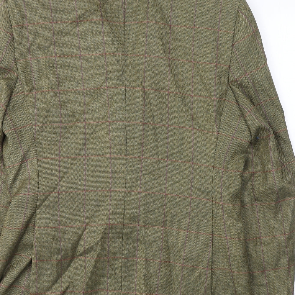 Gurteen Esquire Mens Green Plaid Wool Jacket Suit Jacket Size XL