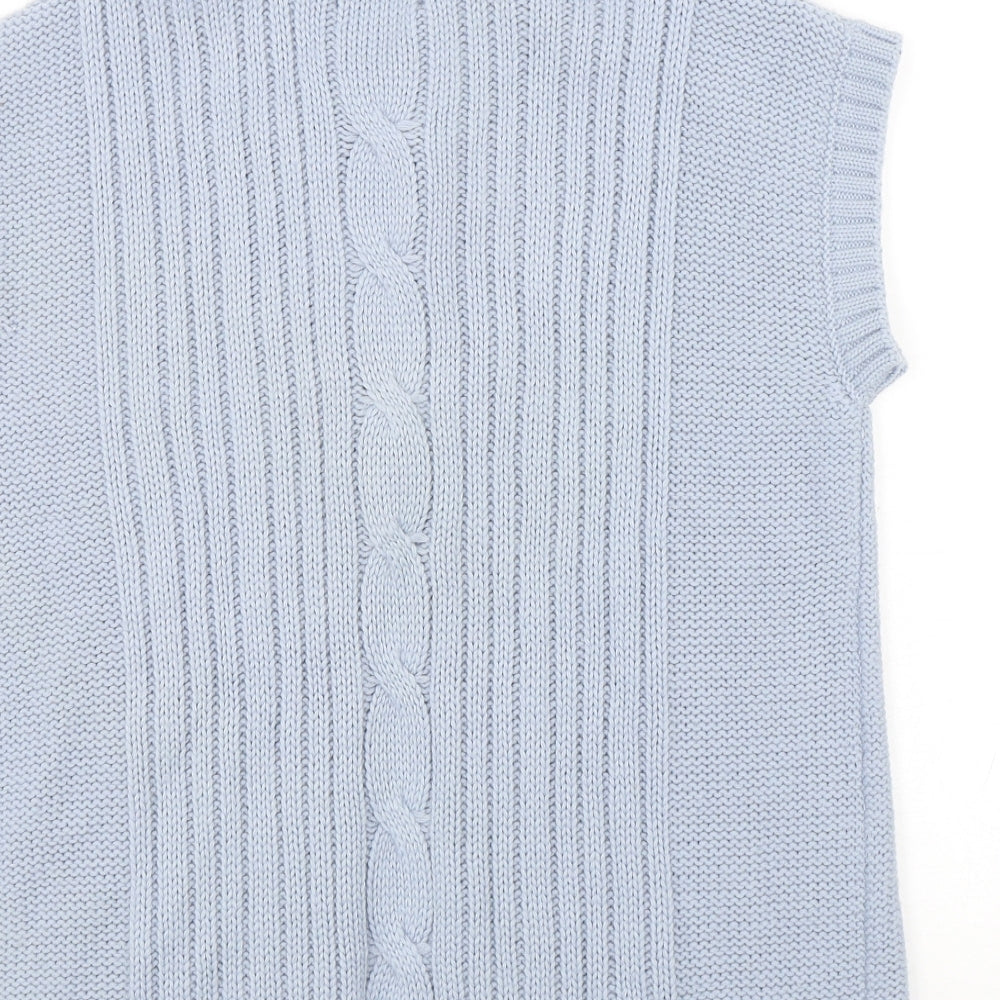 Gifford Fox Womens Blue V-Neck Acrylic Cardigan Jumper Size 12