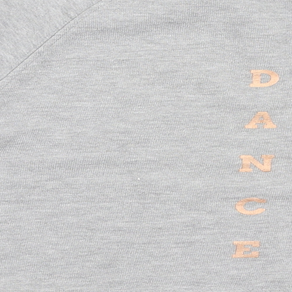 Dunnes Stores Girls Grey Cotton Pullover Sweatshirt Size 9-10 Years Pullover - Dance