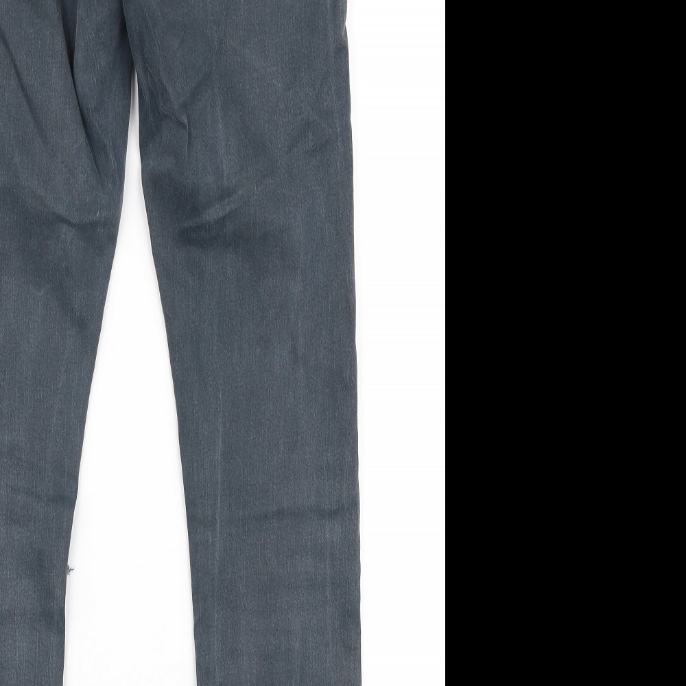 Topshop Womens Grey Cotton Skinny Jeans Size 28 in L28 in Slim Zip