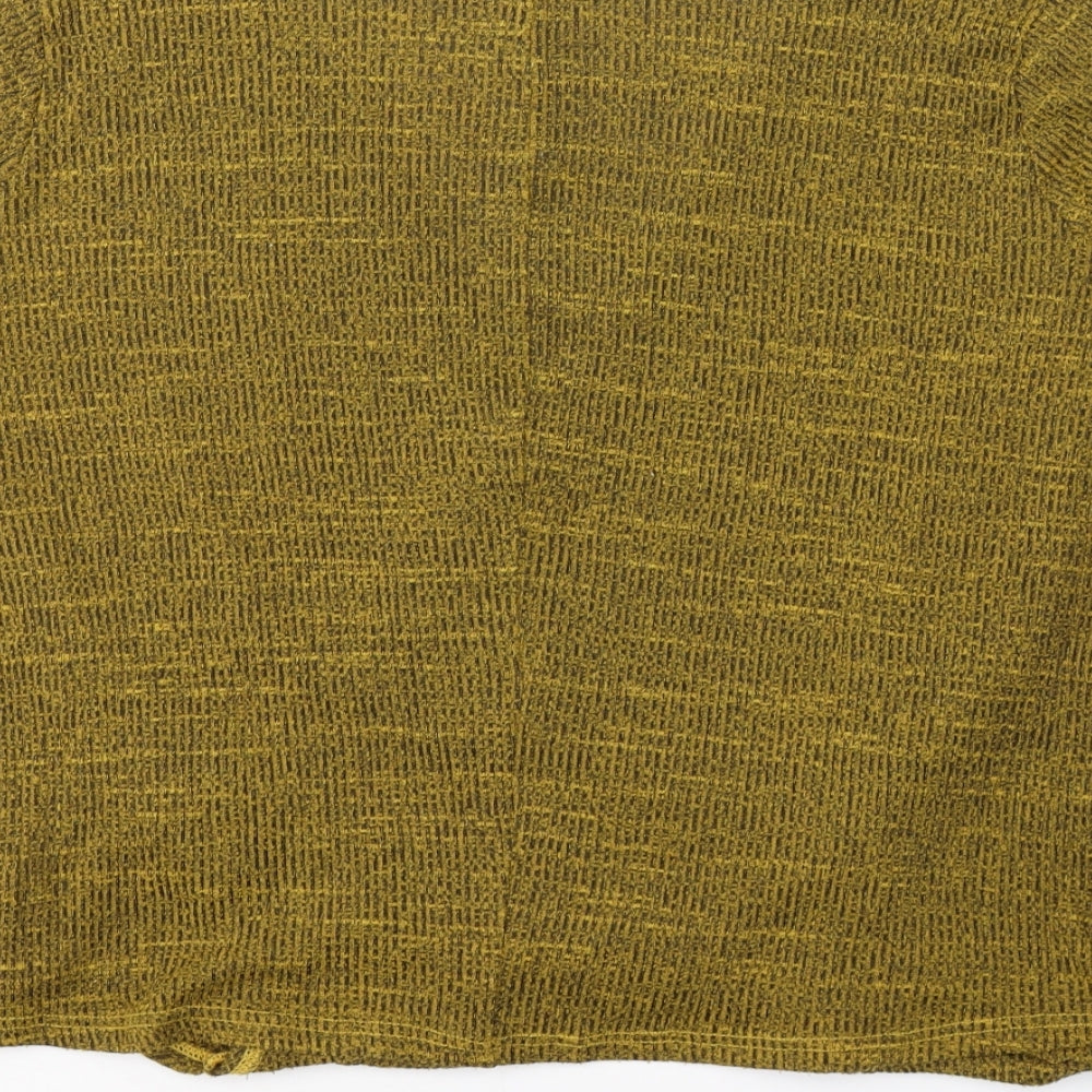 River Island Womens Green Viscose Jersey Blouse Size 14 V-Neck