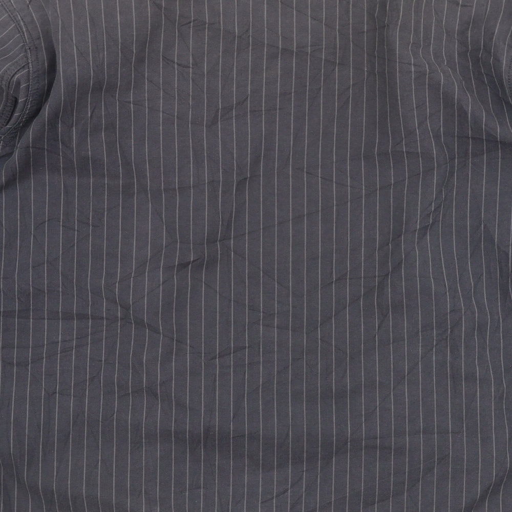 One True Saxon Mens Grey Striped Jacket Size S Zip