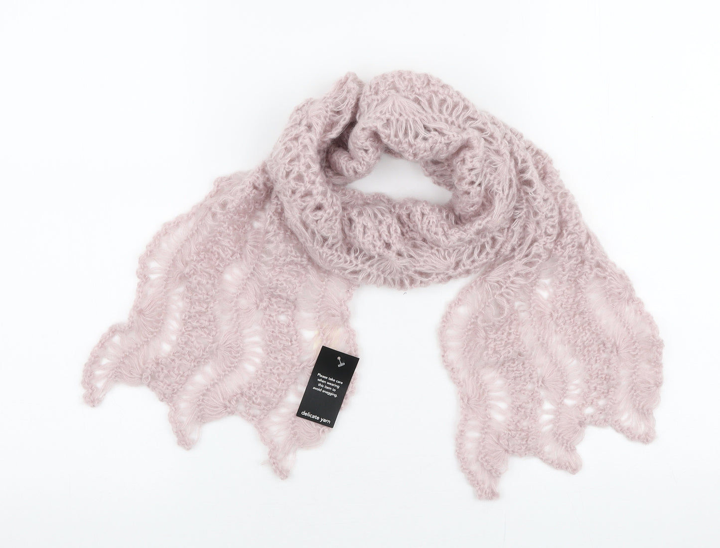 George Womens Pink Acrylic Scarf