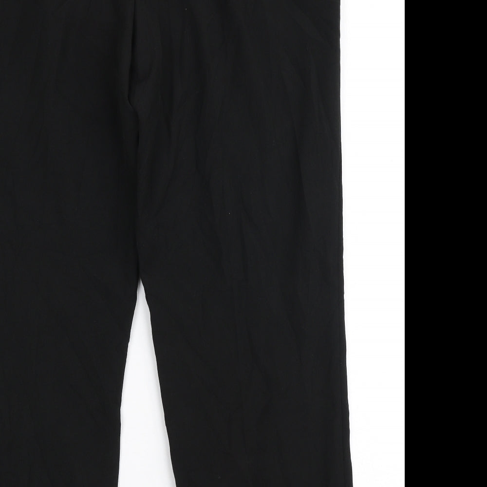 Vida Vi Womens Black Polyester Trousers Size 16 L27 in Regular