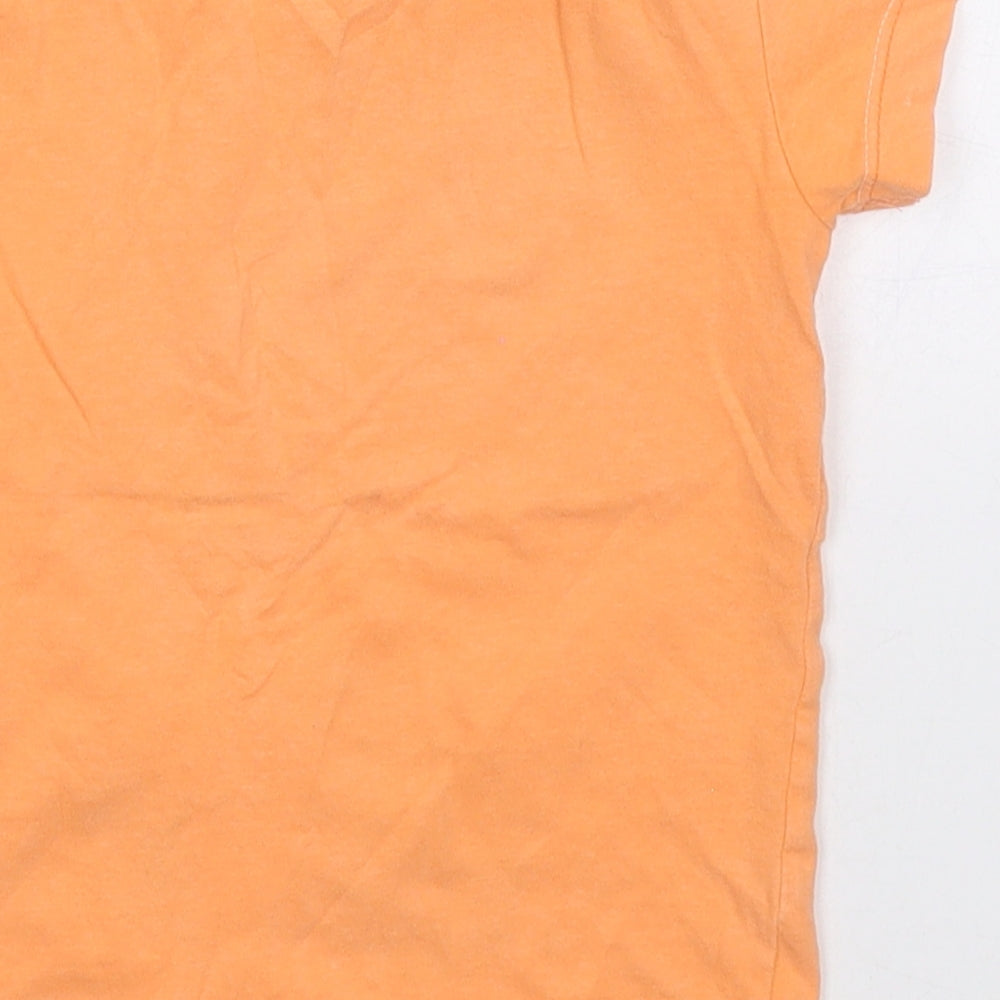 Dunnes Girls Orange Cotton Basic T-Shirt Size 2-3 Years Crew Neck Pullover - Sunny Days Bicycle