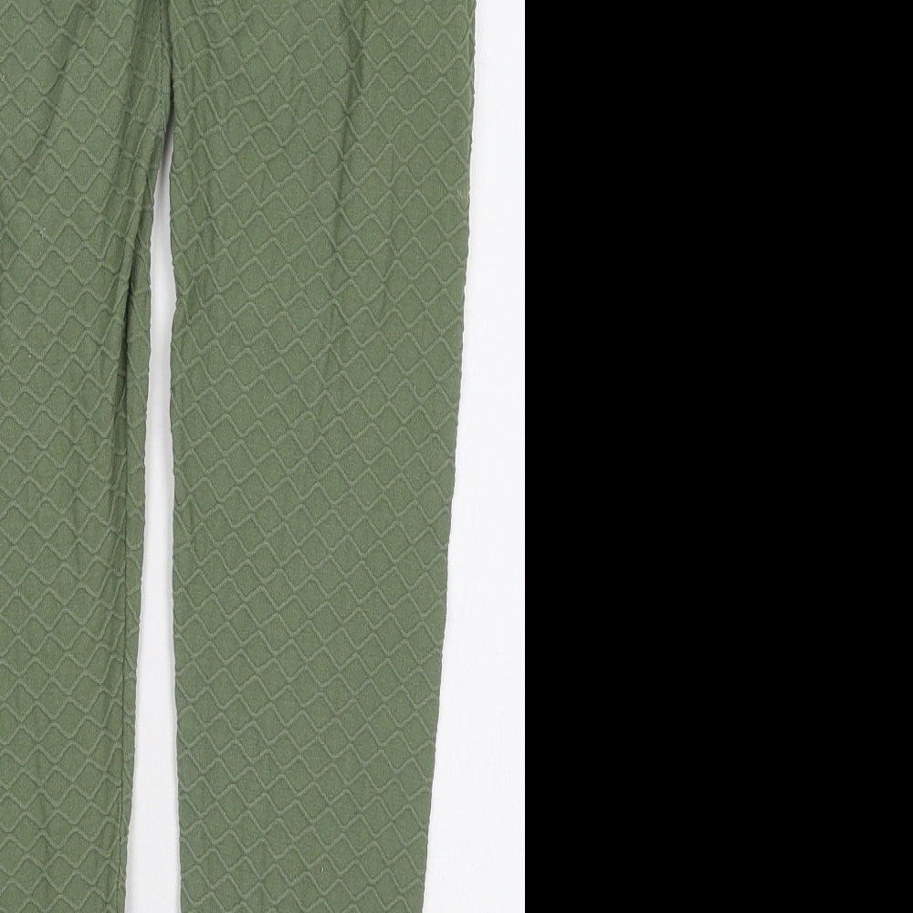 Preworn Womens Green Nylon Carrot Leggings Size 28 in L25 in