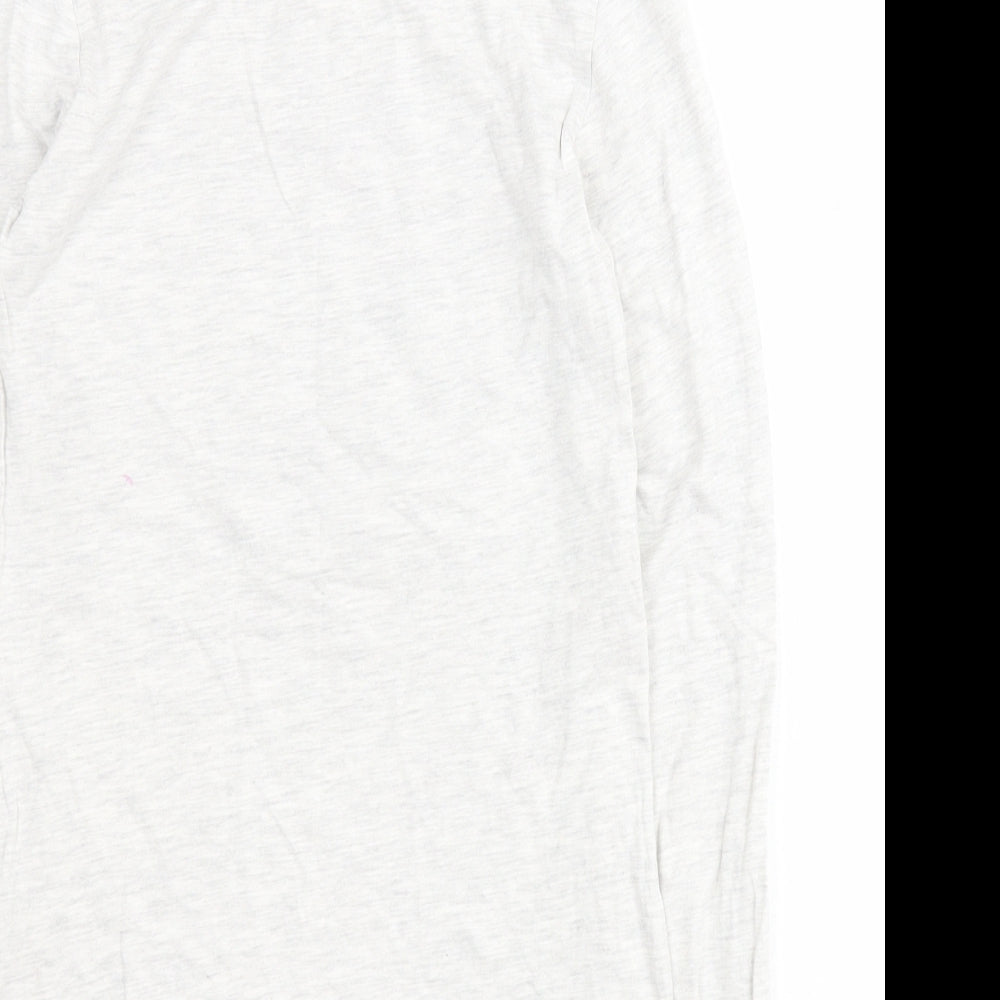 Primark Girls Grey Cotton Pullover T-Shirt Size 12-13 Years Round Neck Pullover