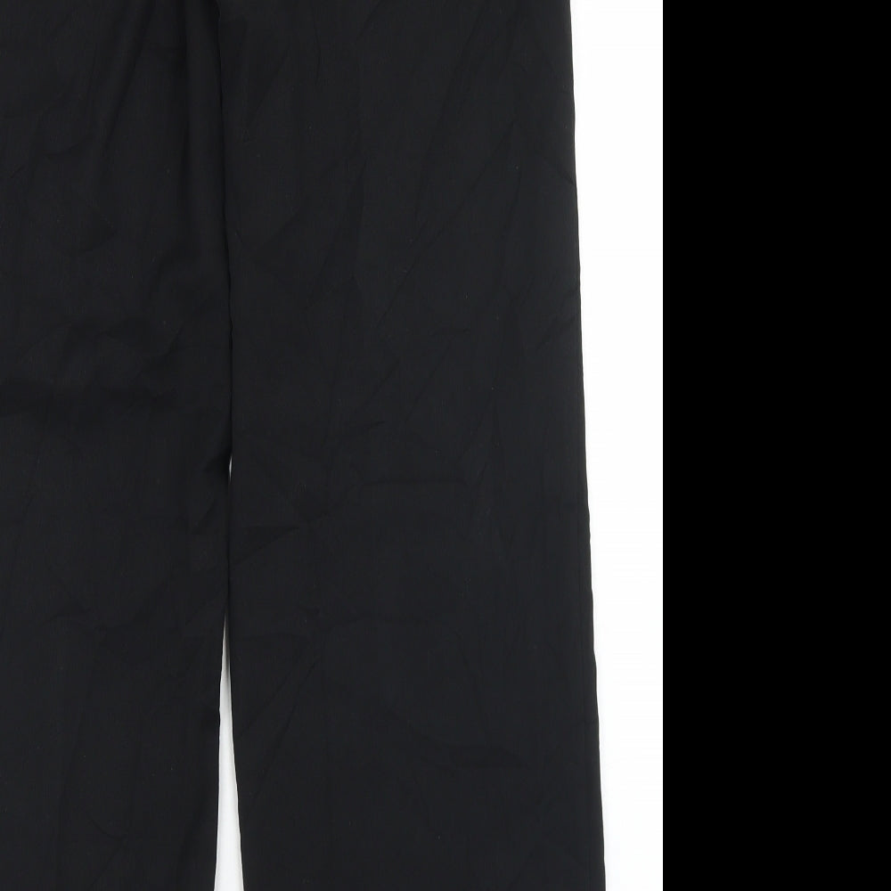 NEXT Womens Black Polyester Dress Pants Trousers Size 12 L29 in Regular Hook & Eye