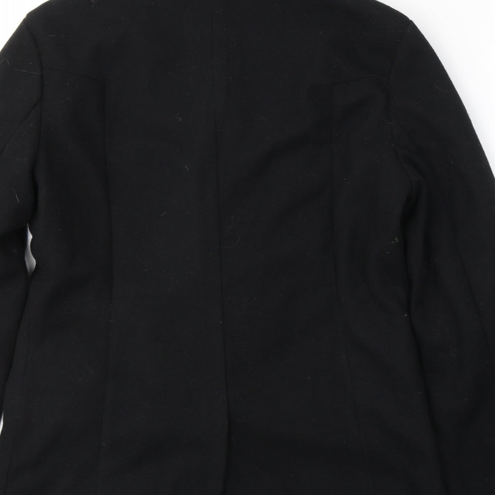 Preworn Womens Black Polyester Jacket Blazer Size M