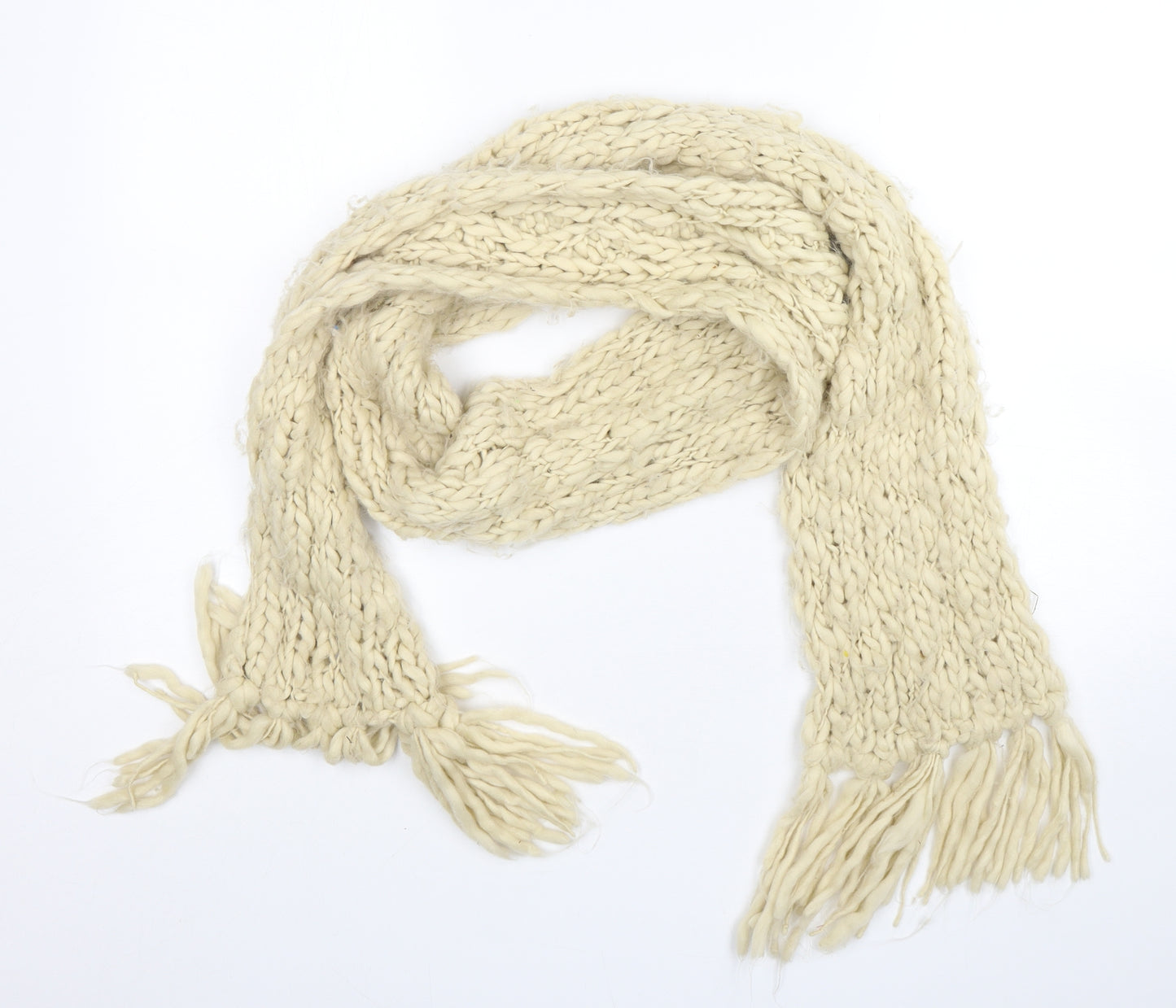 Preworn Womens Beige Polyester Scarf