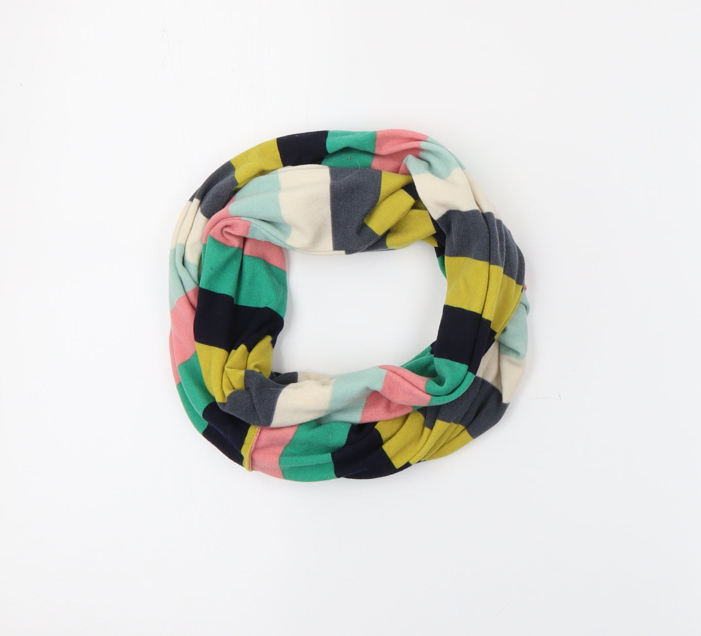 Eckled Pink Womens Multicoloured Striped Polyester Scarf