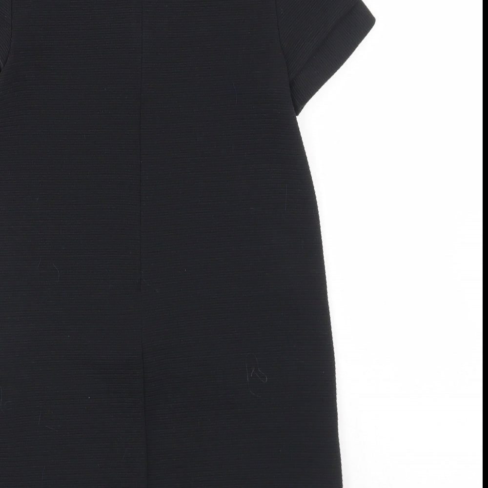 NEXT Girls Black Polyester A-Line Size 5 Years Round Neck Zip