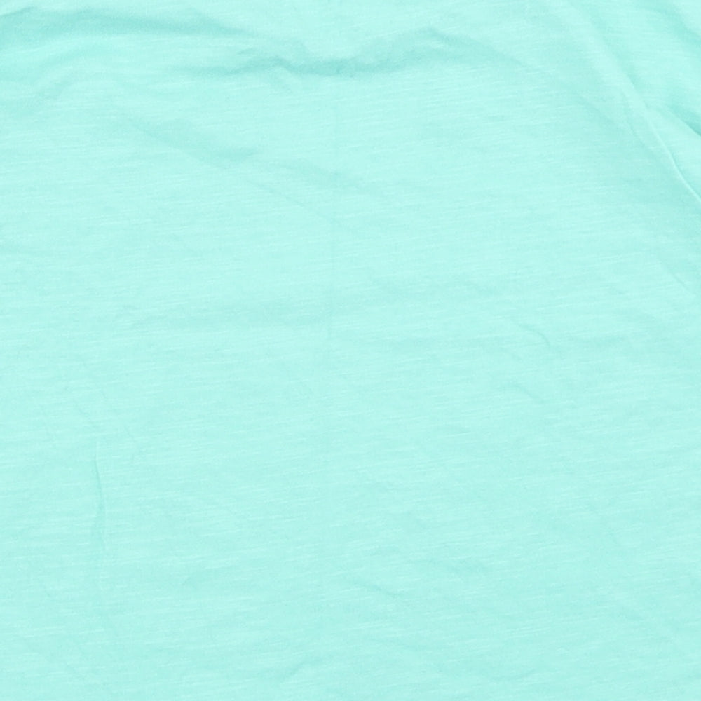 Matalan Girls Blue Cotton Basic T-Shirt Size 5-6 Years Crew Neck - Chest Pocket