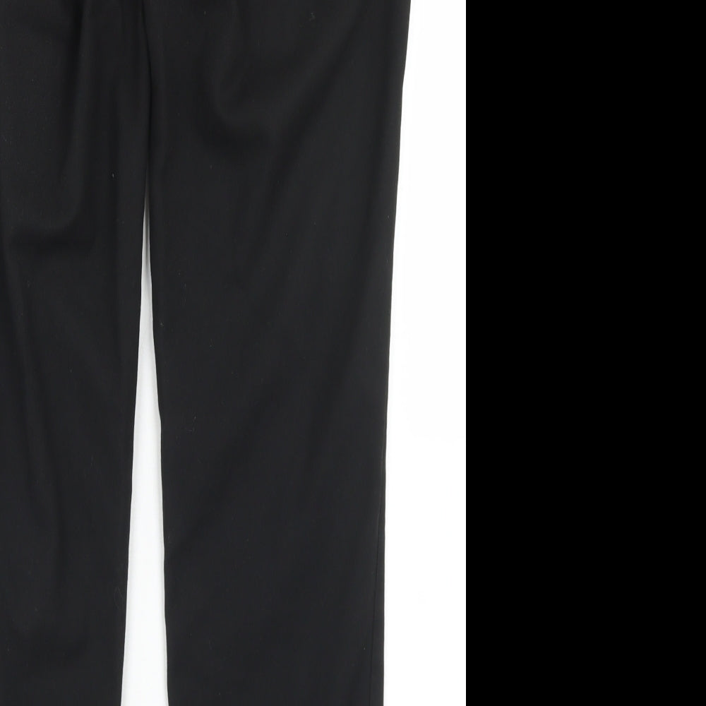 1880 Mens Black Polyester Dress Pants Trousers Size 32 in L28 in Regular Button