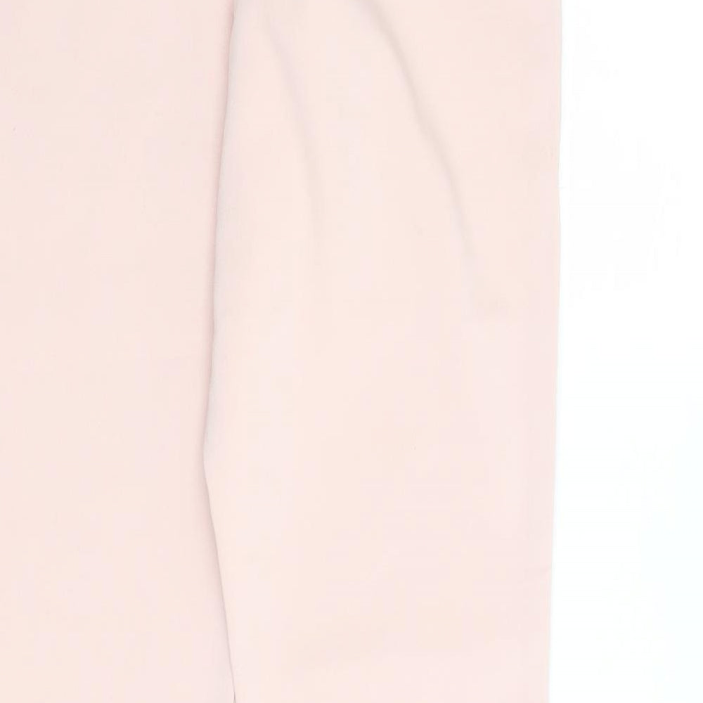 Ivanka Trump Womens Pink Cotton Cropped Trousers Size 8 L27 in Regular Zip