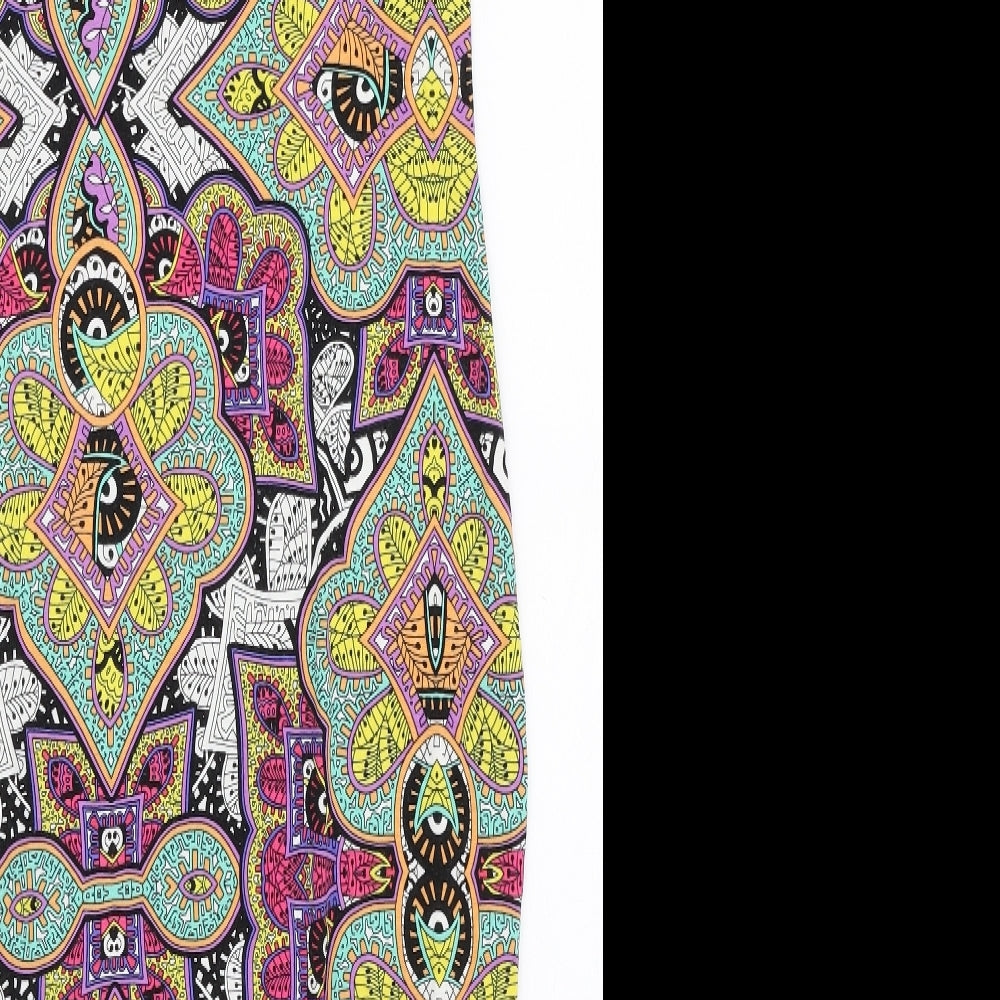 Atmosphere Womens Multicoloured Paisley Viscose Bodycon Size 10 High Neck Pullover
