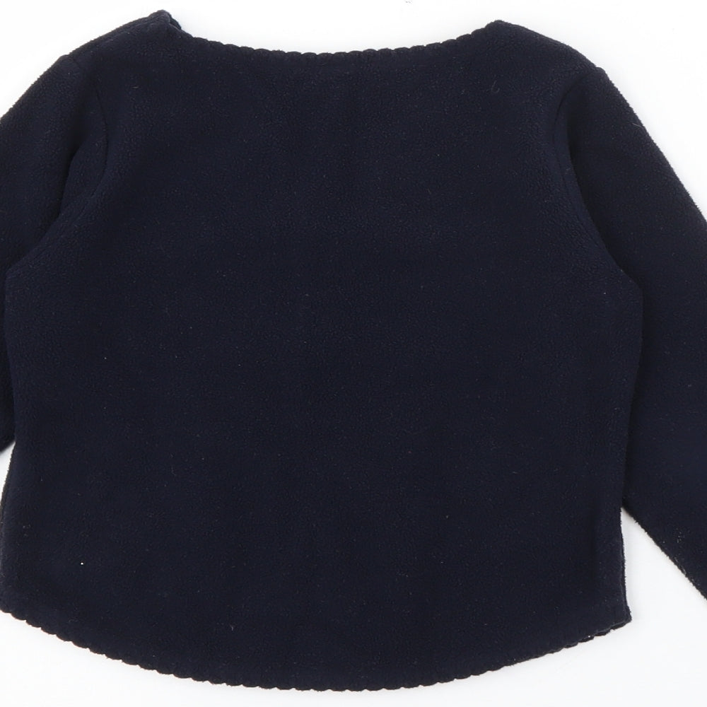 NEXT Girls Blue V-Neck Polyester Pullover Jumper Size 4 Years