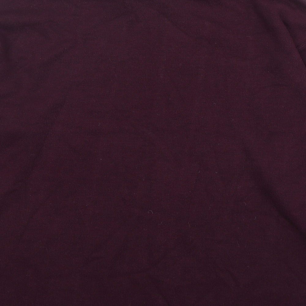 Chase Womens Purple Roll Neck Polyester Pullover Jumper Size 10
