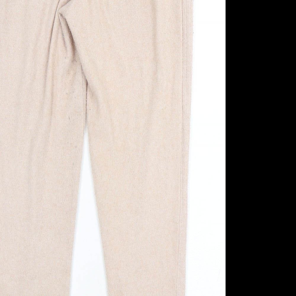 F&F Girls Pink Polyester Sweatpants Trousers Size 10 Years L28 in Regular Drawstring
