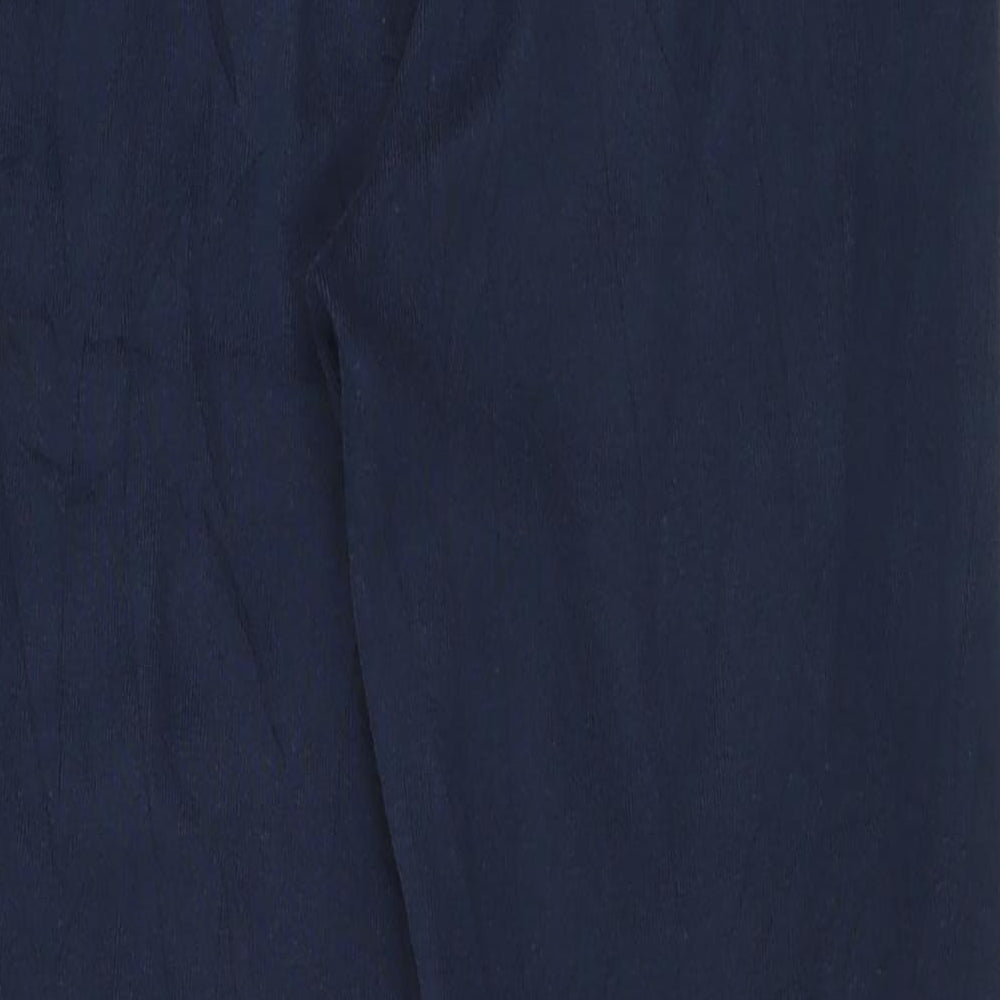 DASH Womens Blue Cotton Jogger Trousers Size 8 L28 in Regular
