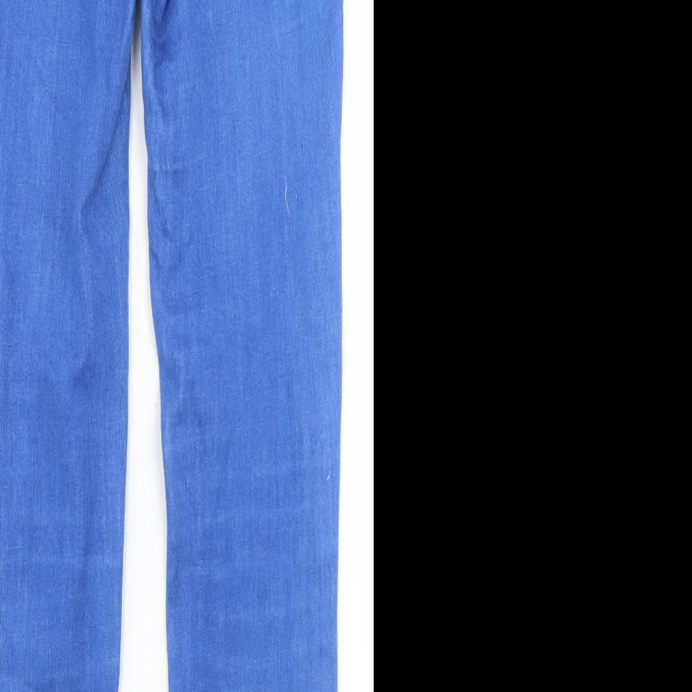 Pieces Womens Blue Cotton Skinny Jeans Size 26 in L31 in Regular Zip