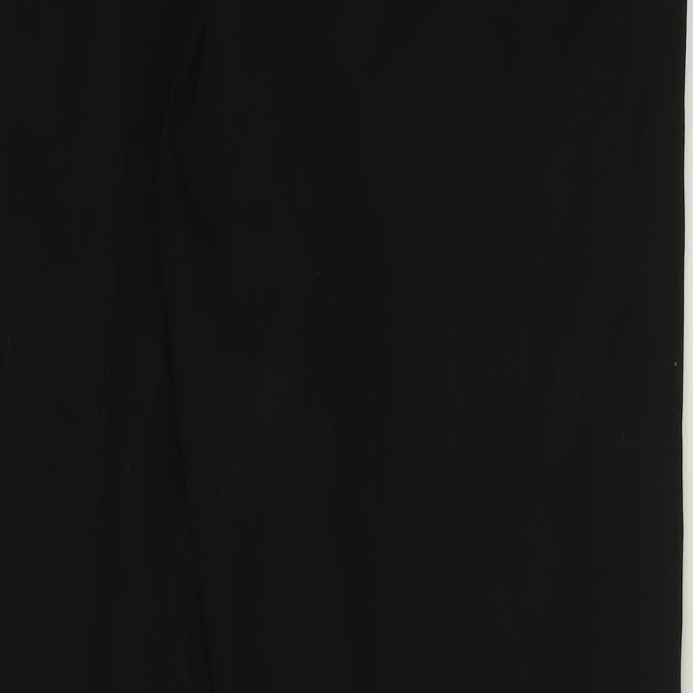 Cedar Wood State Mens Black Polyester Trousers Size 34 in L31 in Regular Button