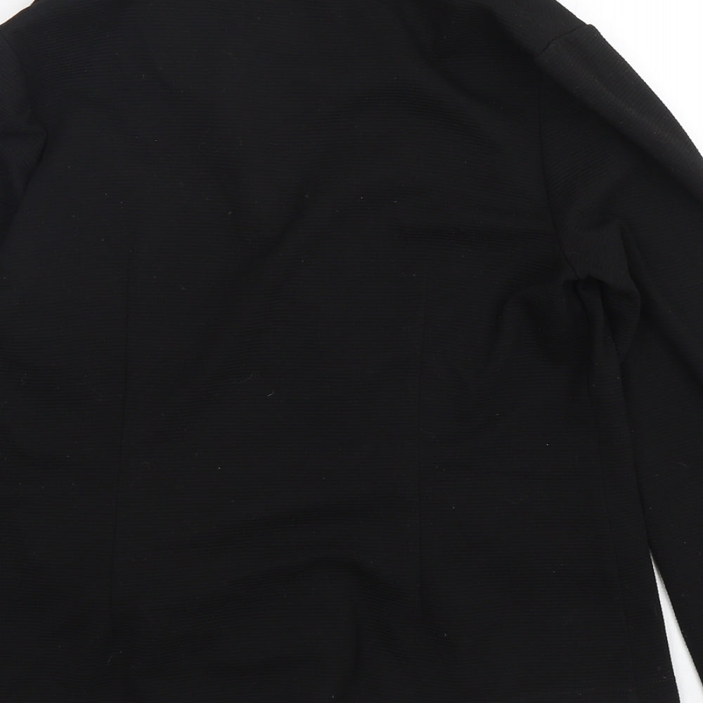George Womens Black Jacket Blazer Size 12 Button