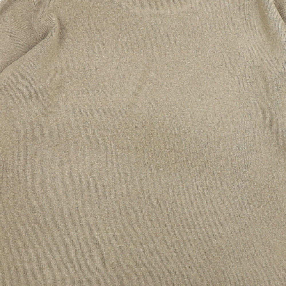 Chaemance Womens Green Round Neck Acrylic Pullover Jumper Size 18