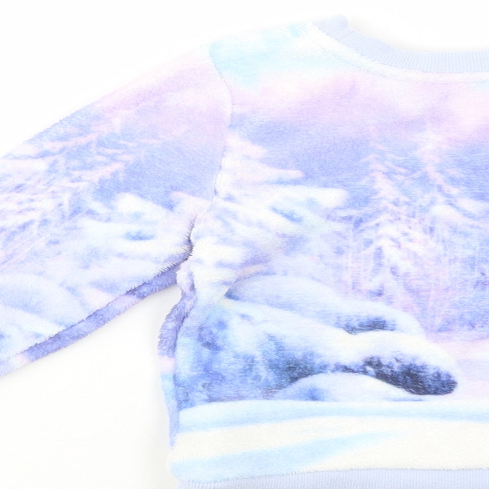 H&M Girls Purple Polyester Pullover Sweatshirt Size 2-3 Years Pullover - Frozen