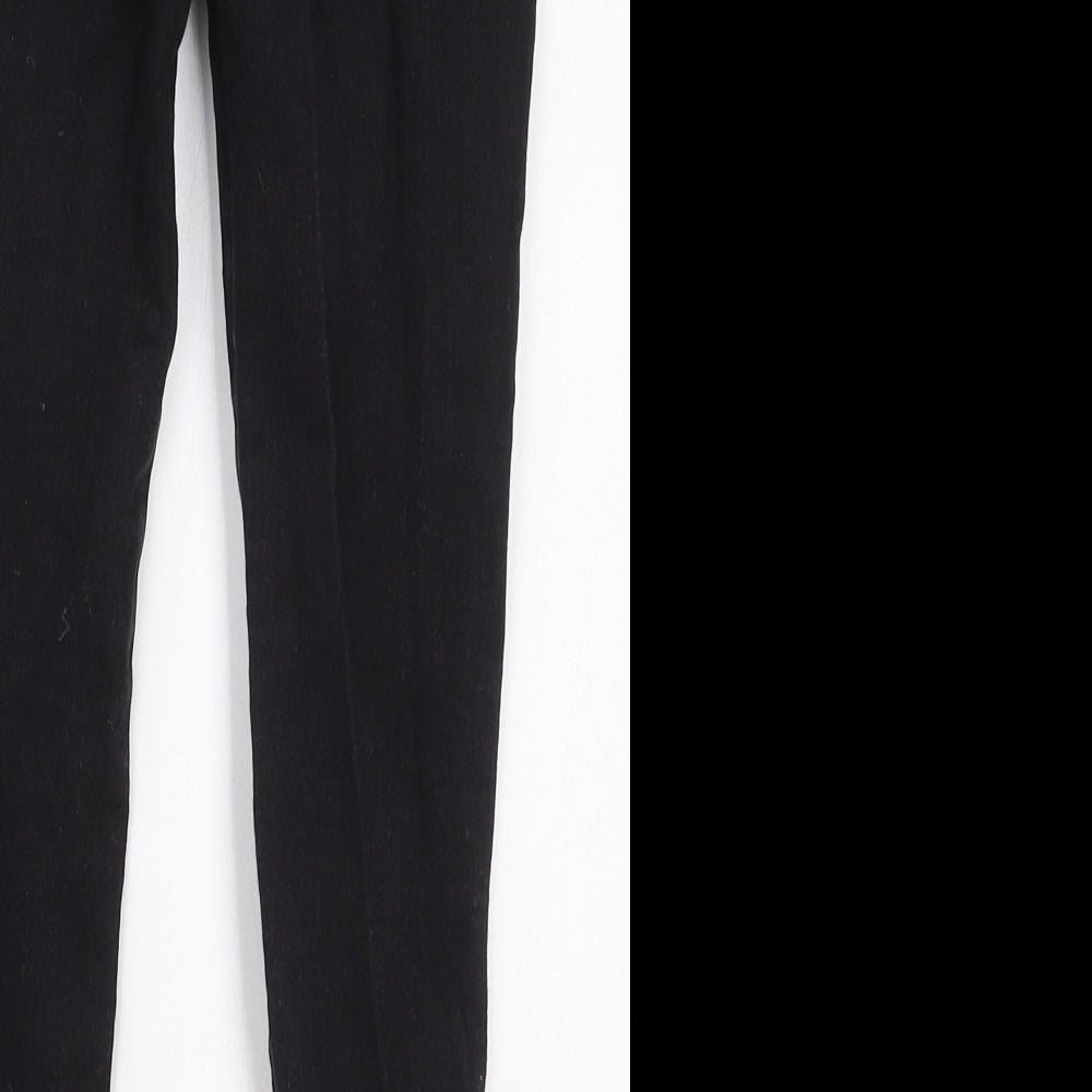 Matalan Girls Black Cotton Skinny Jeans Size 7 Years Regular Button