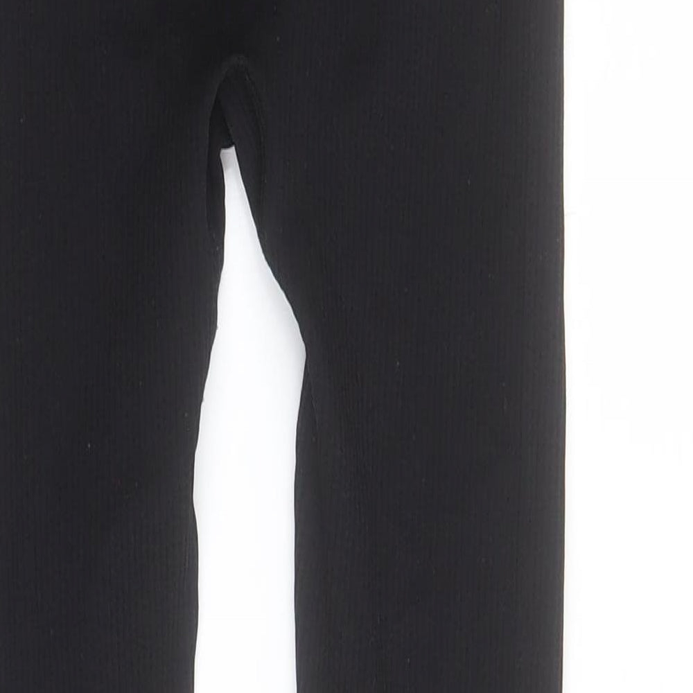 Dunnes Womens Black Nylon Cropped Leggings Size XS L24 in Regular Pullover - Ribbed