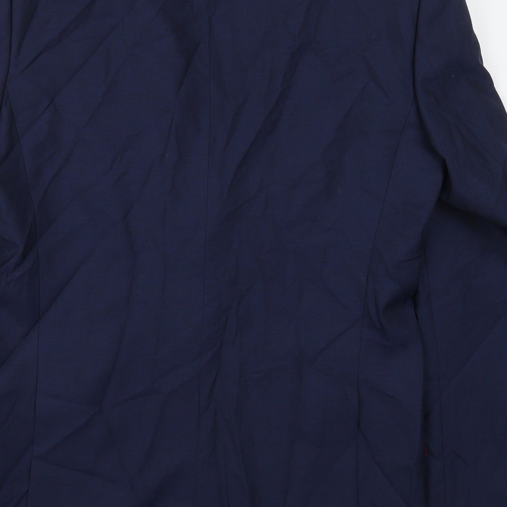 Marks and Spencer Mens Blue Wool Jacket Suit Jacket Size 38