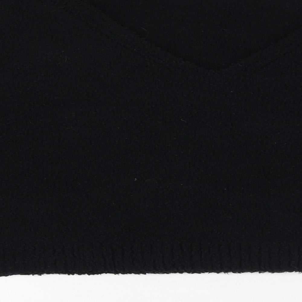 PRETTYLITTLETHING Womens Black V-Neck Polyester Pullover Jumper Size S