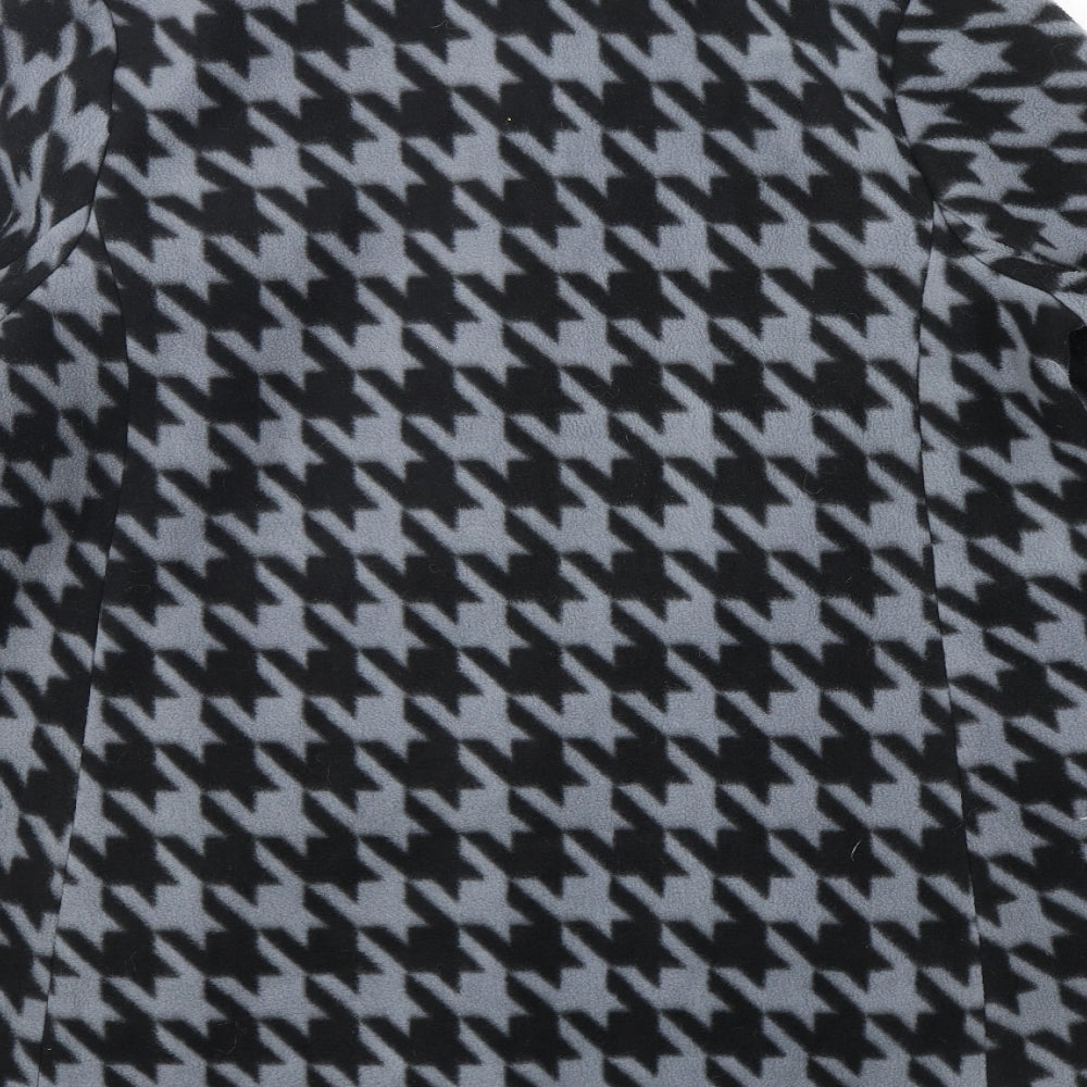 Bob Marcke Womens Multicoloured Houndstooth Overcoat Coat Size L Button