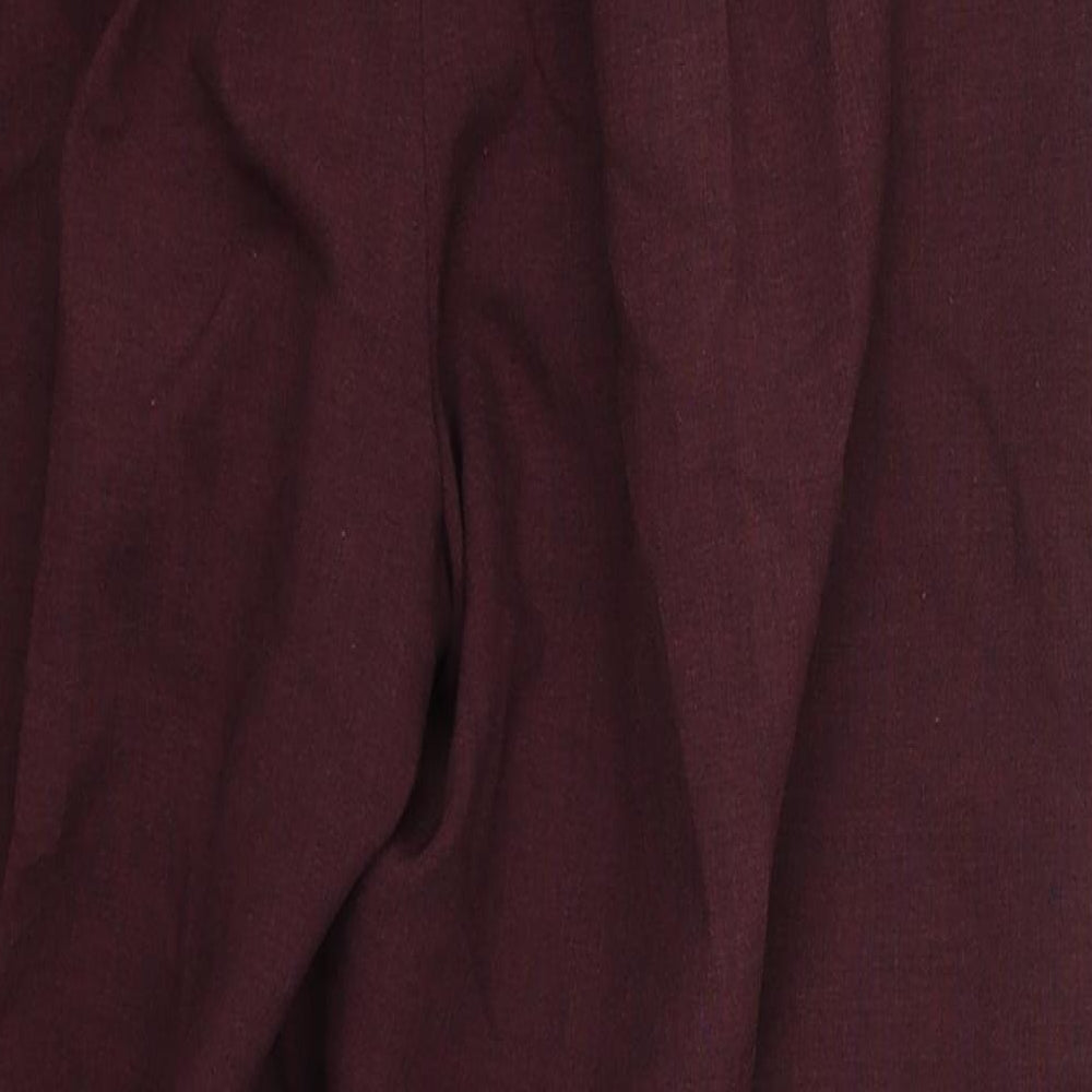 Kira Womens Purple Polyester Trousers Size 14 L25 in Regular