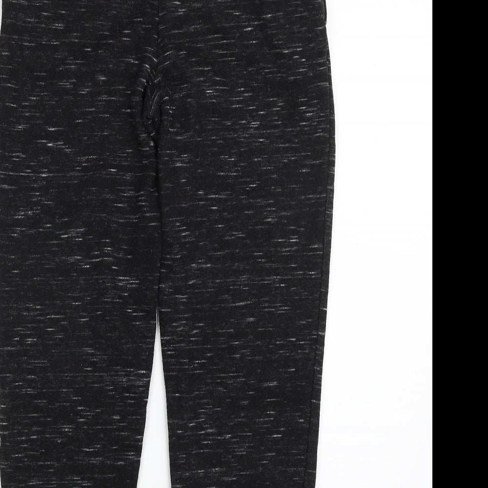 Primark Boys Black Flecked Cotton Jogger Trousers Size 9-10 Years Regular