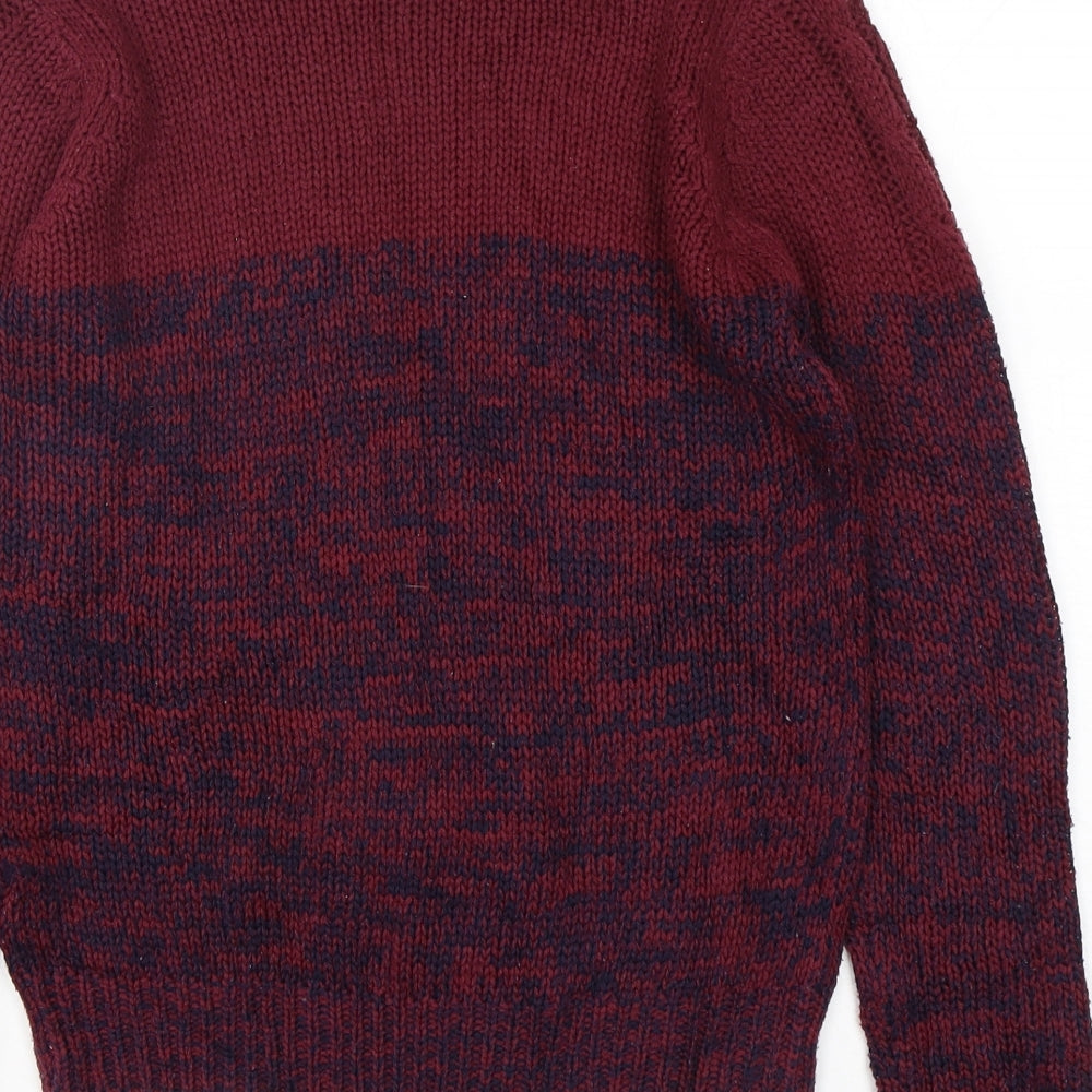 alcott Mens Multicoloured Round Neck Acrylic Pullover Jumper Size S