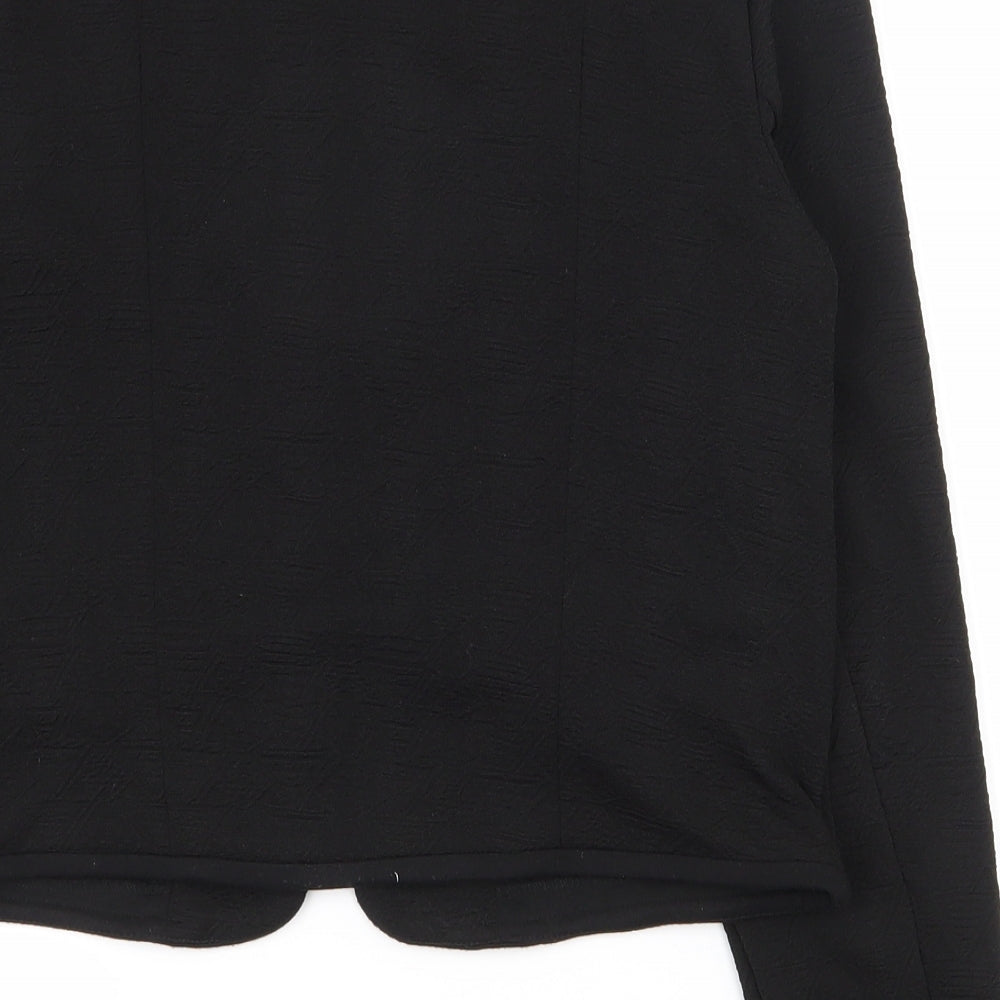 Atmosphere Womens Black Geometric Jacket Size 8 Zip